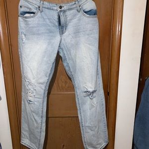 Ripped boyfriend jeans